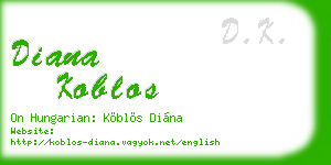 diana koblos business card